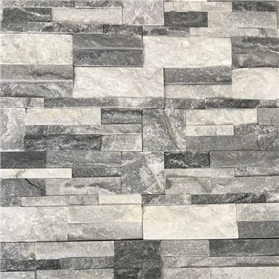 Blokujące kamienne okładziny ścienne Biały i szary kwarcyt JRFS-050