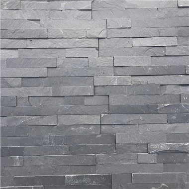 Panele kamienne z czarnego łupka Kamienna fasada JRF-018