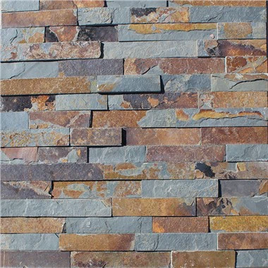 Panele z łupka kamiennego Ułożone w stosy okładziny kamienne JRF-020